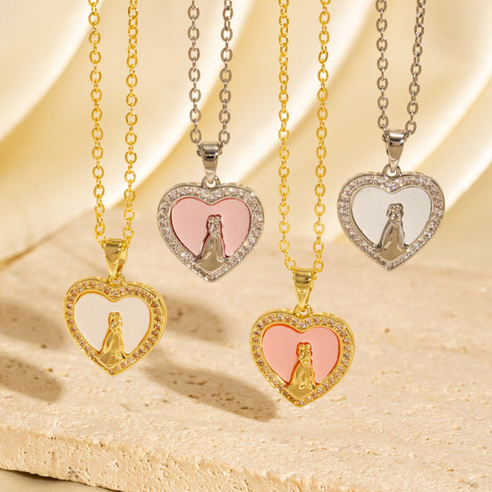 Zircon Heart-shaped Necklace, Trendy And Stylish