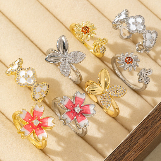 High-end Butterfly-shaped Open Adjustable Ring