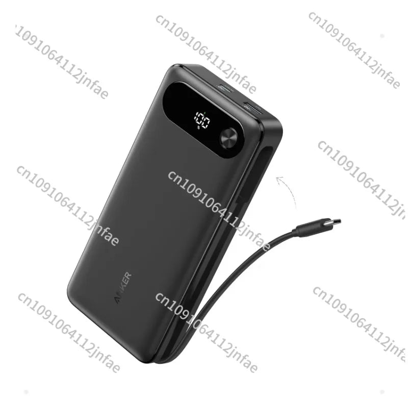 Power Bank 20,000mAh Portable Charger with Built-in USB-C Cable 87W Max Fast Charging Battery Pack 2 USB-C and 1 USB-A