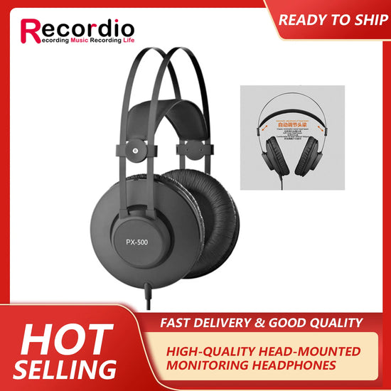 High-quality head-mounted monitoring headphones for recording professional headsets, electronic keyboards, drums, electric guita